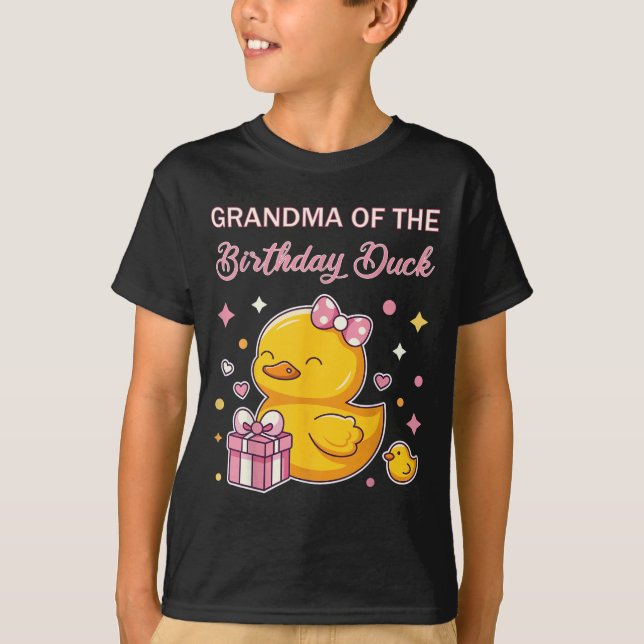 Camiseta Grandma Of The Birthday Duck Christmas Anime Party (Anverso)