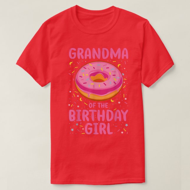 Camiseta Grandma Of The Birthday Girl  (Diseño del anverso)