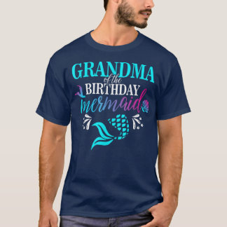 Camiseta Grandma Of The Birthday Mermaid Matching Family 