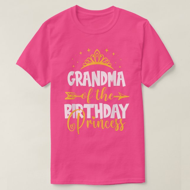 Camiseta Grandma of The Birthday Princess Bday Idea For Gir (Diseño del anverso)