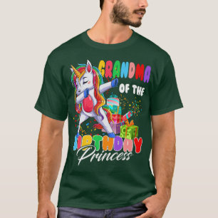 Camiseta Grandma of the Birthday Princess Dabbing Unicorn G