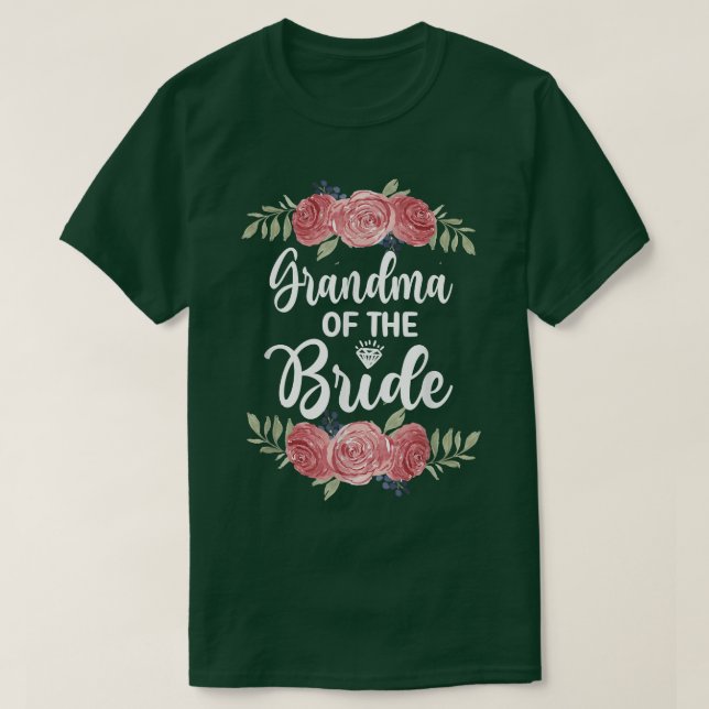 Camiseta Grandma Of The Bride Bridal Shower Wedding Party  (Diseño del anverso)