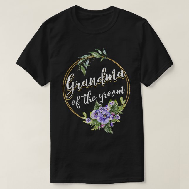 Camiseta Grandma Of The Groom Wedding Bachelor Party Grandm (Diseño del anverso)