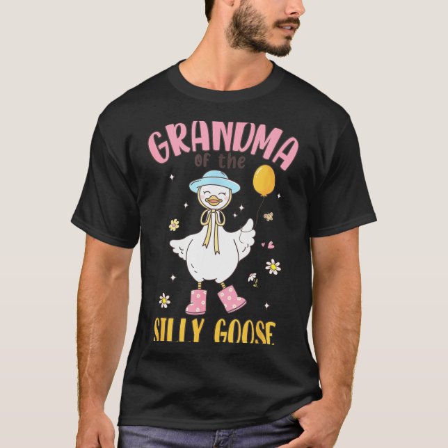 Camiseta Grandma Of The Silly Goose First Birthday Family M (Anverso)
