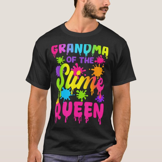 Camiseta Grandma Of The Slime Queen Birthday Girl Family Pa (Anverso)