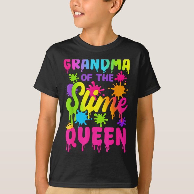 Camiseta Grandma Of The Slime Queen Birthday Girl Family Pa (Anverso)