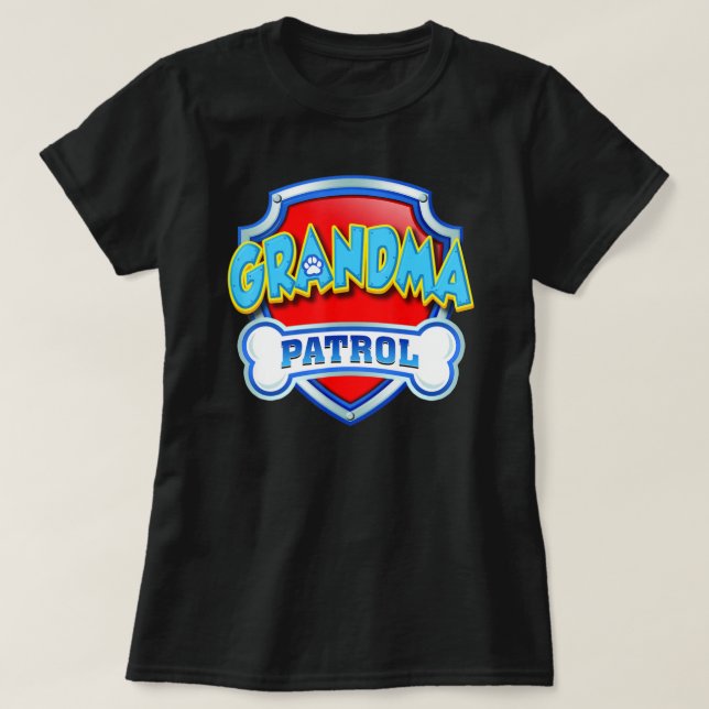 Camiseta Grandma Patrol Dog Mom Dad Women (Diseño del anverso)