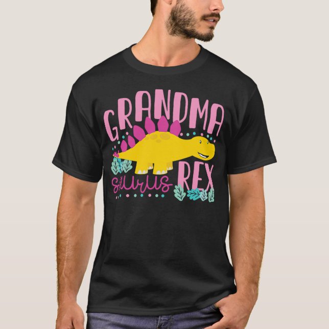 Camiseta Grandma Saurus Rex Funny Dinosaur Women (2) (Anverso)