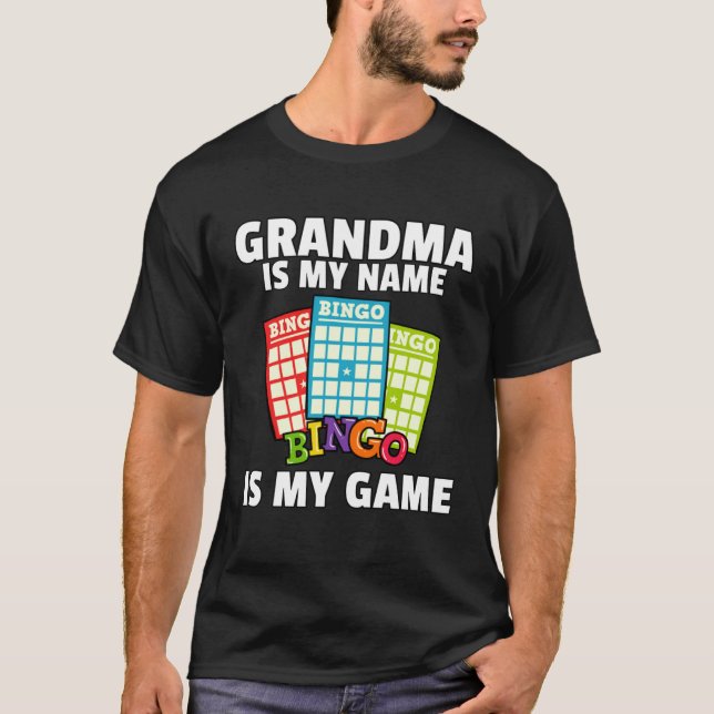 Camiseta Grandmas Lucky Bingo  Player  Love Caller Card (Anverso)