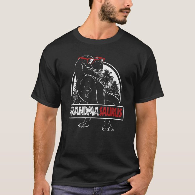 Camiseta Grandmasaurus Dinosaur Rex Grandma Saurus Sunset M (Anverso)