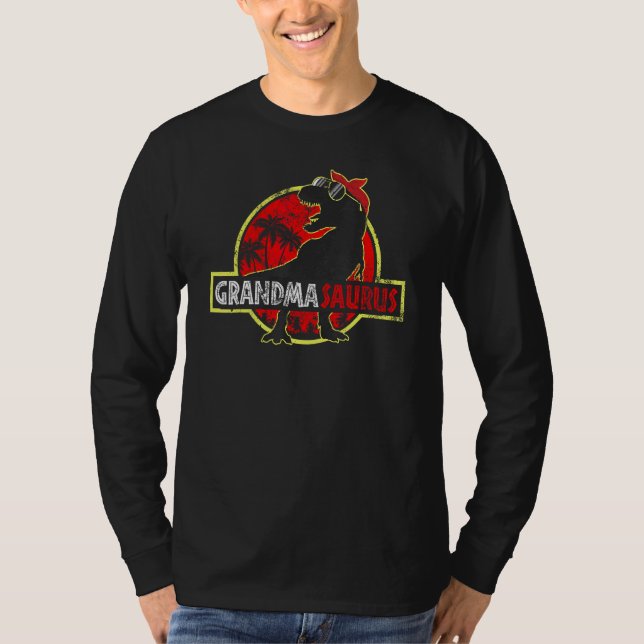 Camiseta Grandmasaurus Grandma Saurus Rex Dinosaur Family M (Anverso)