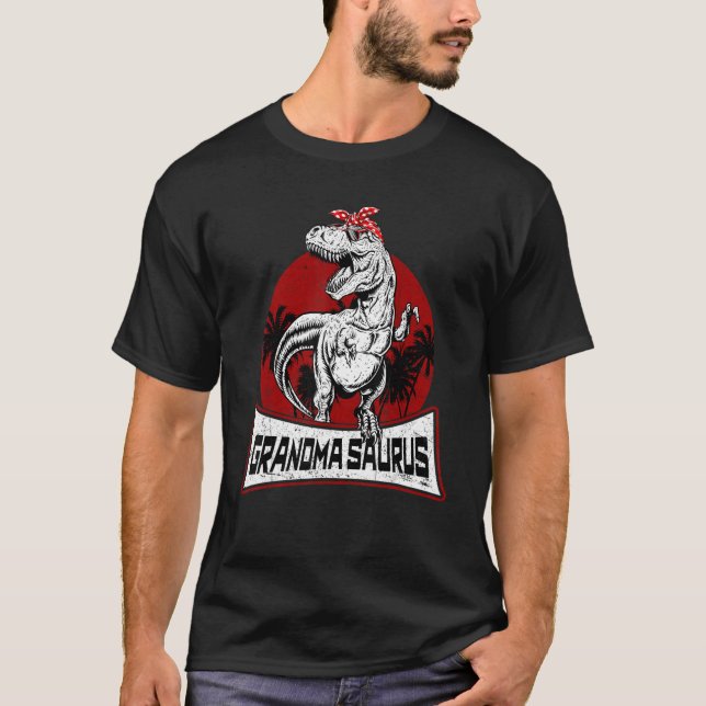 Camiseta Grandmasaurus Rex Dinosaur Grandma Saurus Family M (Anverso)