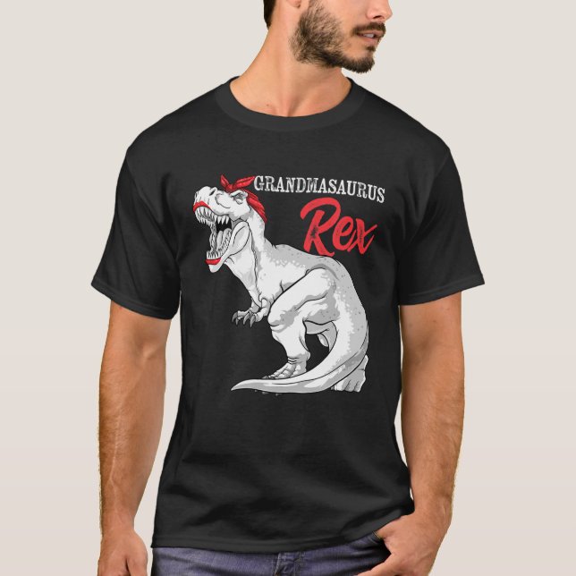 Camiseta Grandmasaurus Rex Dinosaur Grandma Saurus Family M (Anverso)
