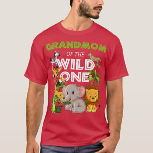 Camiseta GrandMom de Wild One Zoo Birthday Safari Jungl
