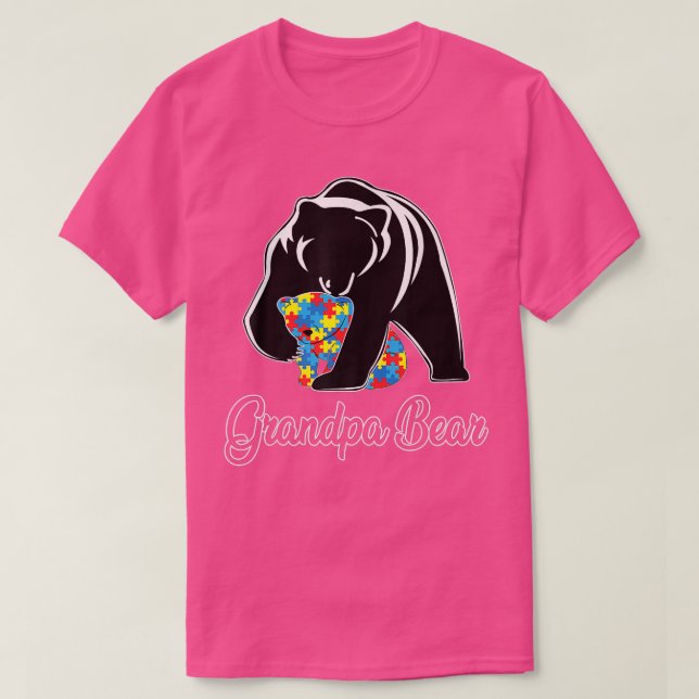 Camiseta Grandpa Bear Autism Awareness Autism Premium 967  (Diseño del anverso)