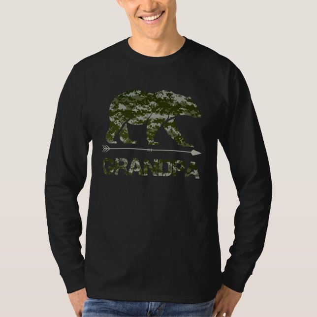 Camiseta Grandpa Bear Camouflauge Father s Day (Anverso)