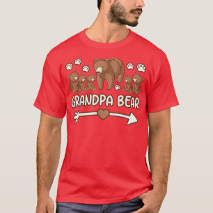 Camiseta grandpa bear for mens, grandpa bear 4 cub shirt