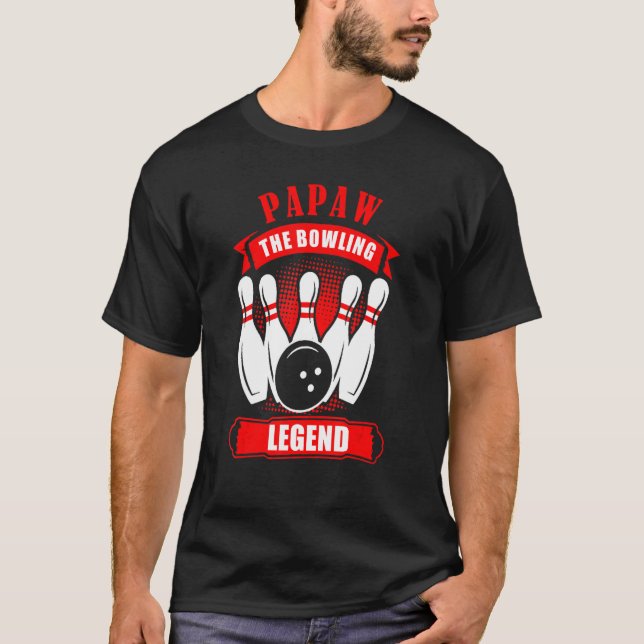 Camiseta Grandpa Bowler Ten Pin PAPAW Legend Bowling (Anverso)