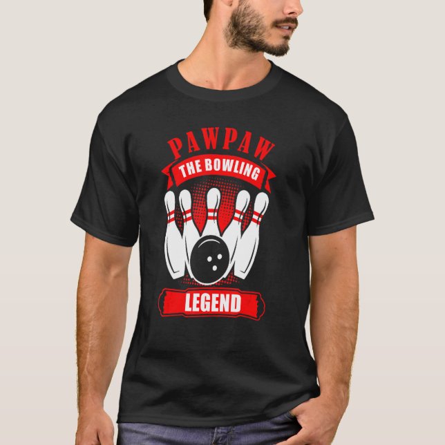Camiseta Grandpa Bowler Ten Pin PAWPAW Legend Bowling (Anverso)