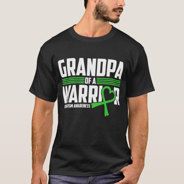 Camiseta Grandpa Dwarfism Awareness Green Ribbon Little Peo (Anverso)