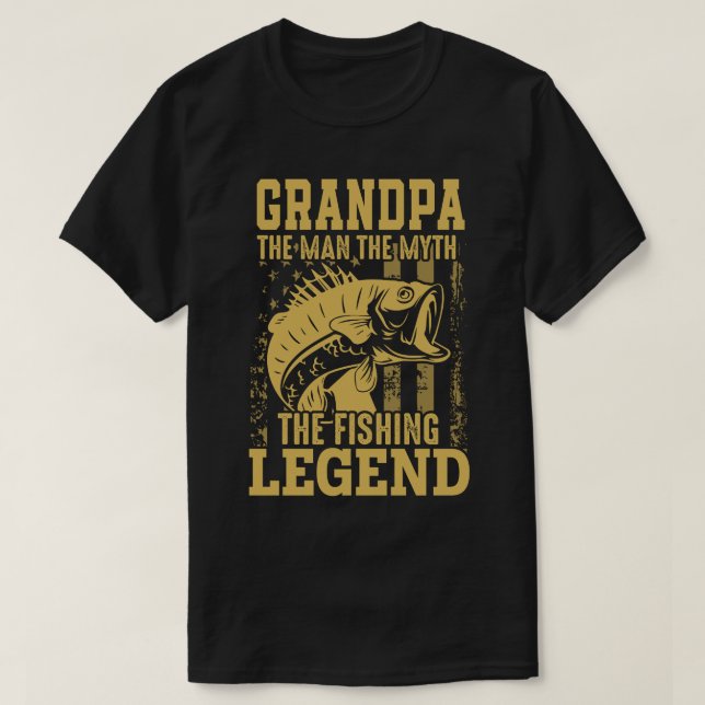 Camiseta GRANDPA El Hombre El Mito La Leyenda Pesquera (Diseño del anverso)