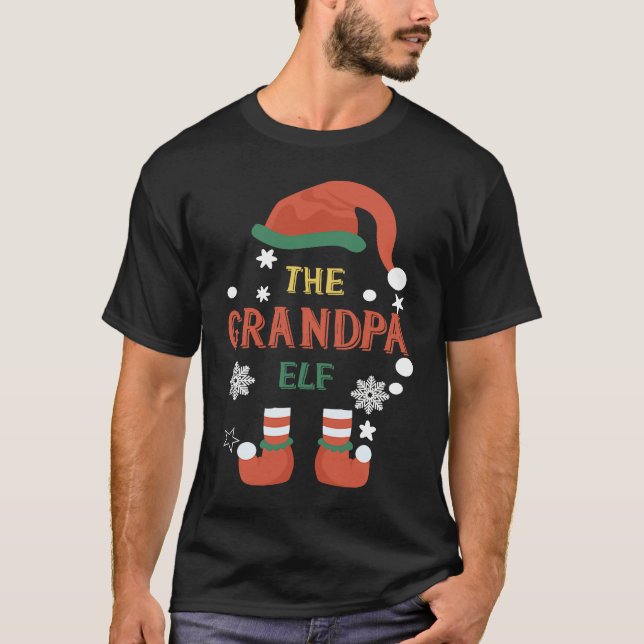 Camiseta Grandpa Elf Christmas Gnome Family Costume (Anverso)