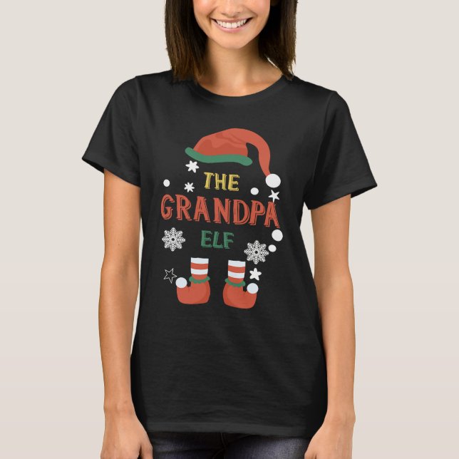 Camiseta Grandpa Elf Christmas Gnome Family Costume (Anverso)