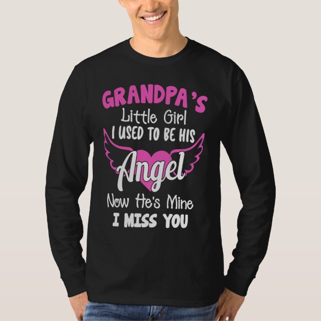 Camiseta Grandpa  Grandpa's Little Girl I Used To Be His An (Anverso)