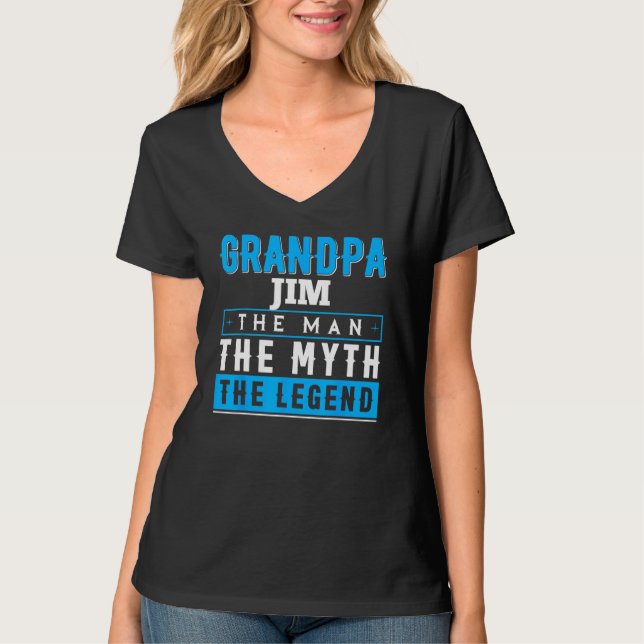 Camiseta Grandpa JIM The Man The Myth The Legend (Anverso)