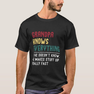 Camiseta Grandpa Know Everything Father'S Day For Grandpa