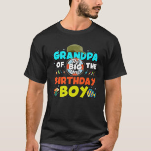 Camiseta Grandpa Of The Birthday Boy Funny Gift Big One Fis