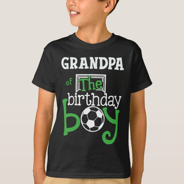 Camiseta Grandpa Of The Birthday Boy Soccer Player Matching (Anverso)