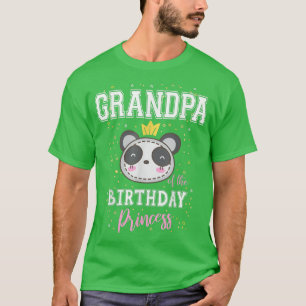 Camiseta Grandpa of The Birthday Princess Cute Panda Bear B