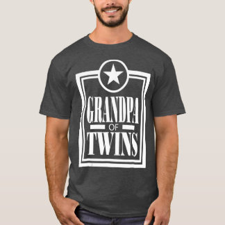 Camiseta Grandpa Of Twins Grandfather Gift