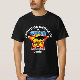 Camiseta GRANDPA ORGULLOSO DE texto Super Grad-On editable 