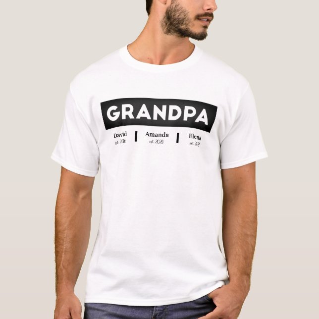Camiseta GRANDPA pertenece a los GrandKids y nombra el Día  (Anverso)