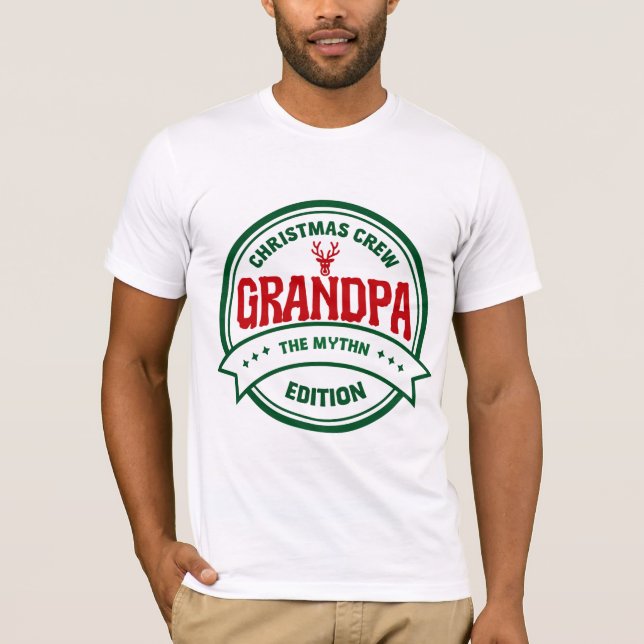 Camiseta Grandpa’s Christmas Crew | Matching Family Shirt (Anverso)