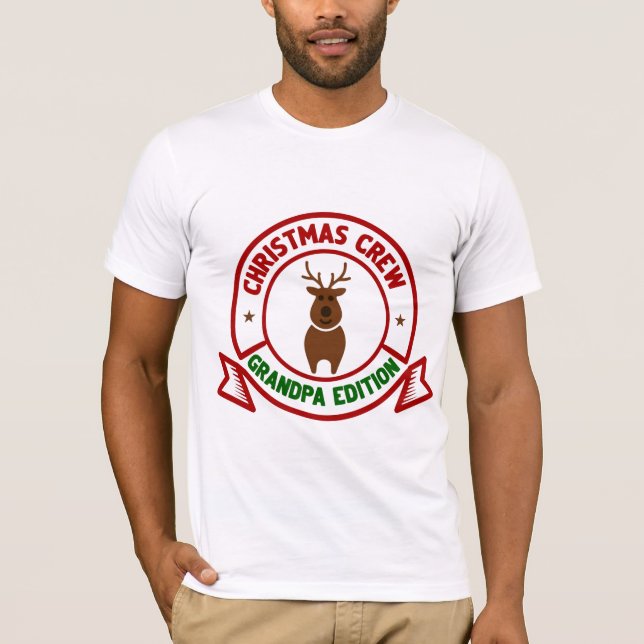 Camiseta Grandpa’s Christmas Crew | Retro Festive Family Te (Anverso)