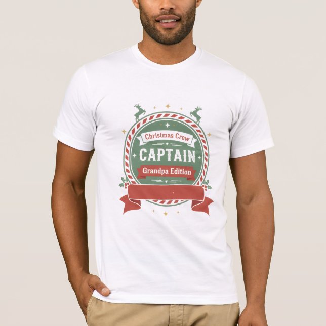 Camiseta Grandpa’s Christmas Crew | Vintage Family Holiday  (Anverso)