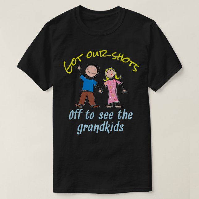Camiseta Grandparents Shot Vaccinated Funny Cute Grandpa Gr (Diseño del anverso)