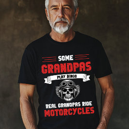 Camiseta Grandpas Play Bingo Real Grandpas Riads Motociclet