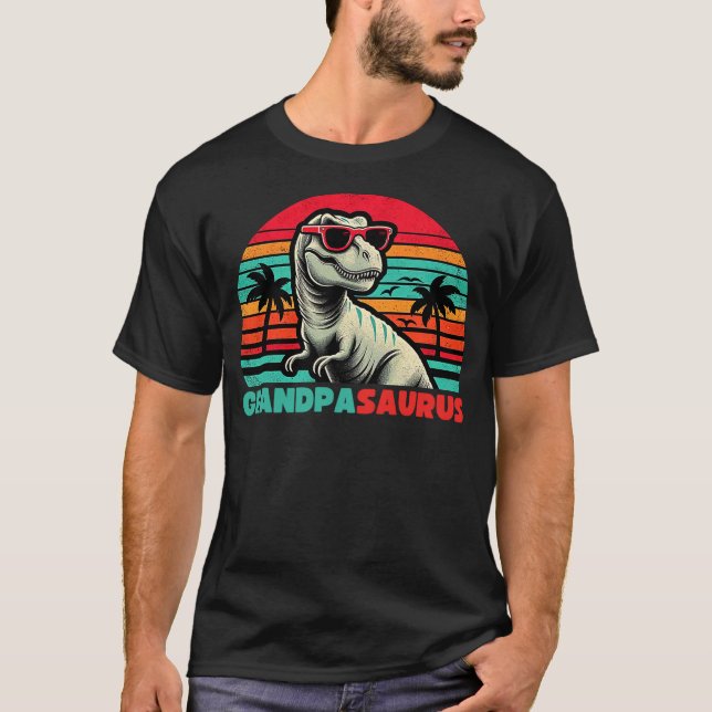 Camiseta Grandpasaurus Funny T Rex Grandpa Saurus Dinosaur  (Anverso)