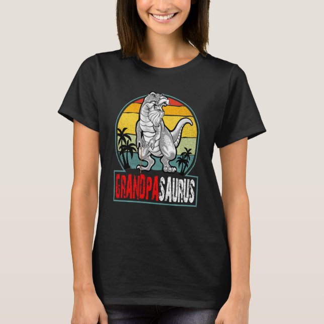 Camiseta Grandpasaurus Rex Dinosaur Rex Grandfather Saurus (Anverso)