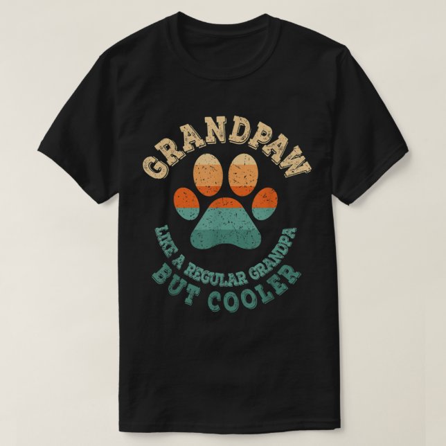 Camiseta Grandpaw Retro Paw Print Gift (Diseño del anverso)