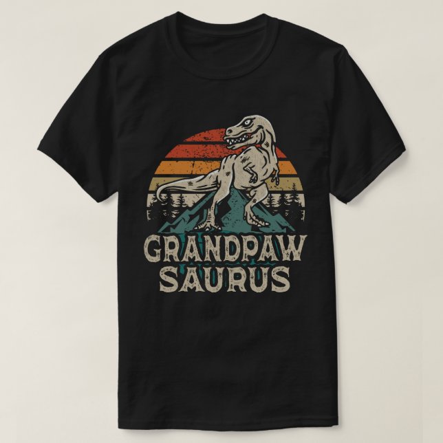 Camiseta Grandpawsaurus Dinosaur Grandpa Saurus Fathers Day (Diseño del anverso)