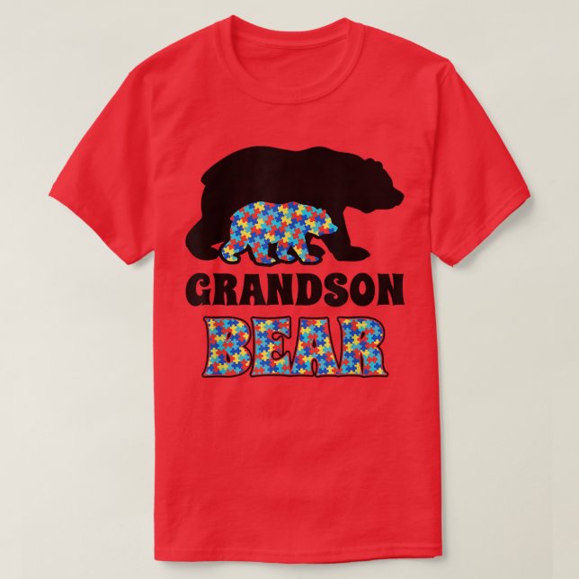 Camiseta Grandson Bear Autism Awareness  (Diseño del anverso)