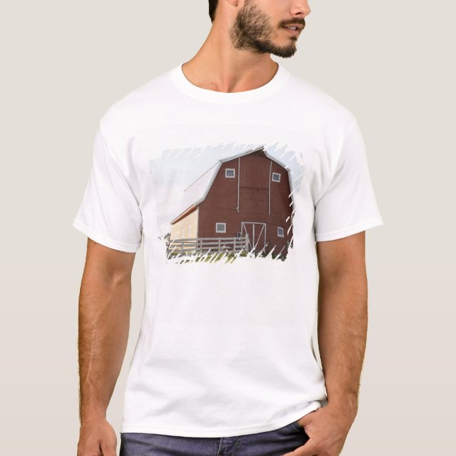 Camiseta Granero en paisaje rural (Anverso)