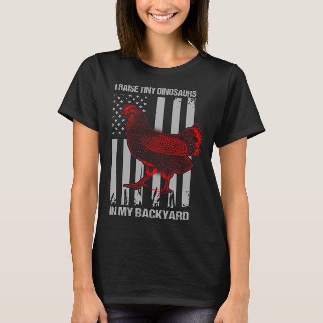 Camiseta Grangera de pollos de patio Retro Future  2 (Anverso)