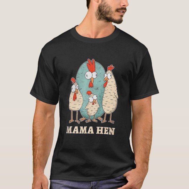 Camiseta Grangera de Pollos Mamá Gallina (Anverso)