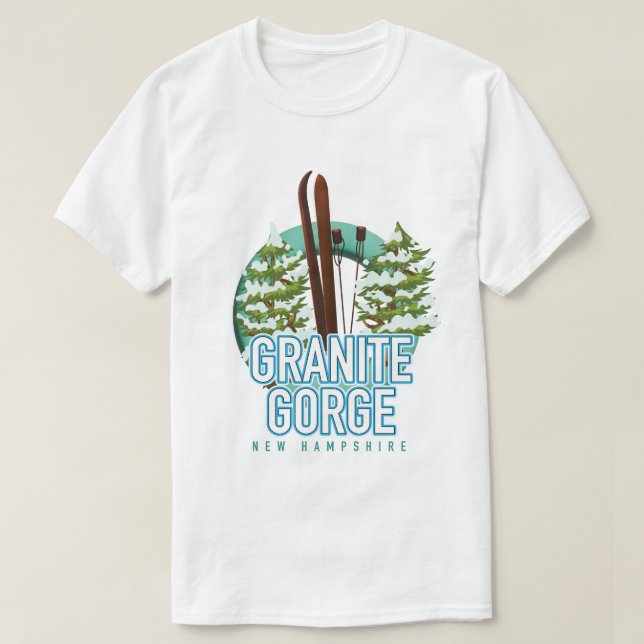 Camiseta Granite Gorge new Hampshire ski (Diseño del anverso)